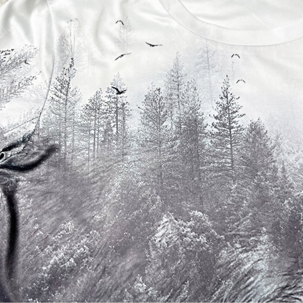 Forrest Snow Wolf 3D All Over Graphic Print Short Sleeve T-Shirt Unisex XL - Picture 4 of 12